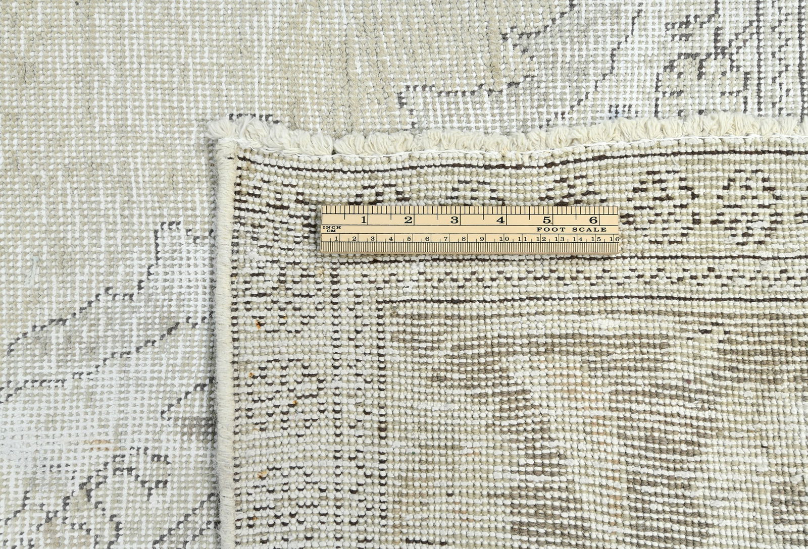 Muted Beige Antique Floral Traditional 7X9 Distressed Vintage Oriental Rug - 11