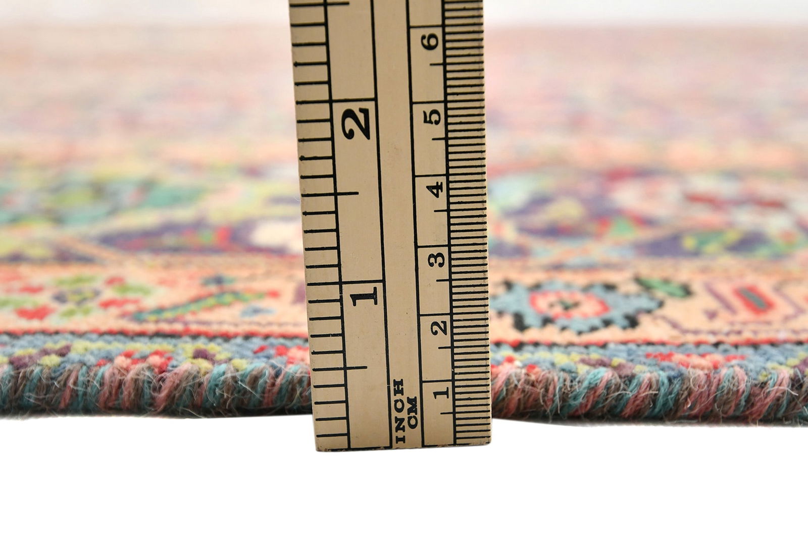 Semi Antique Floral Traditional 6'6X9'3 Distressed Vintage Oriental Rug - 10