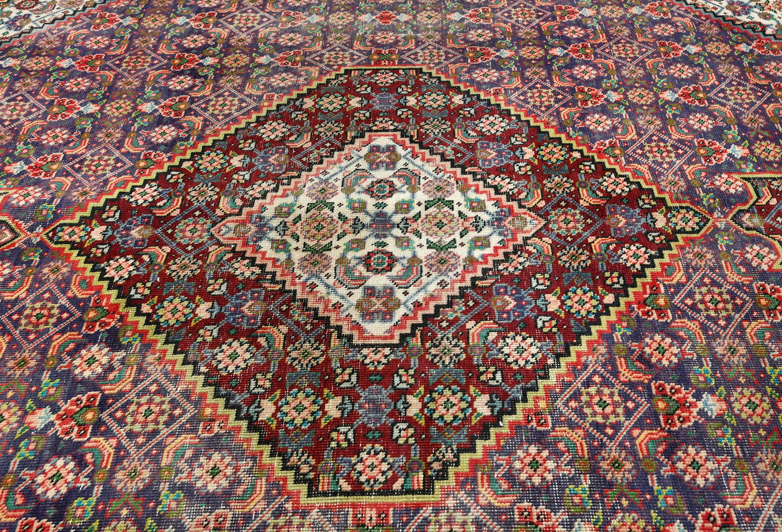 Semi Antique Floral Traditional 6'6X9'3 Distressed Vintage Oriental Rug - 5