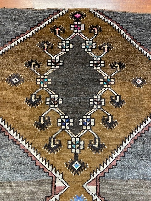 Antique Turkish Geometric Runner-4738/106 - 5
