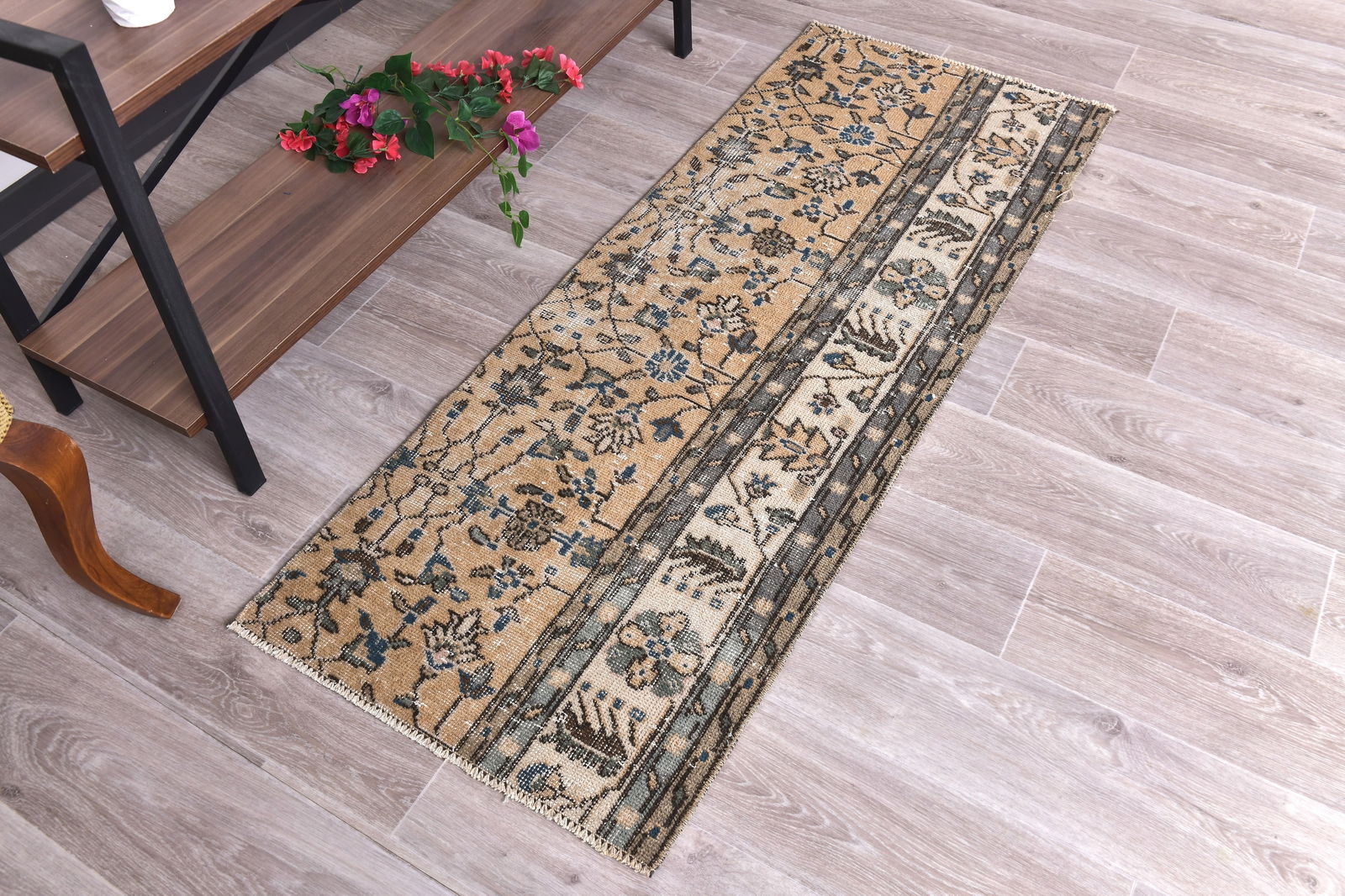 1'10'' x 4'10'' Turkish Vintage Runner Rug - 240628 - 2