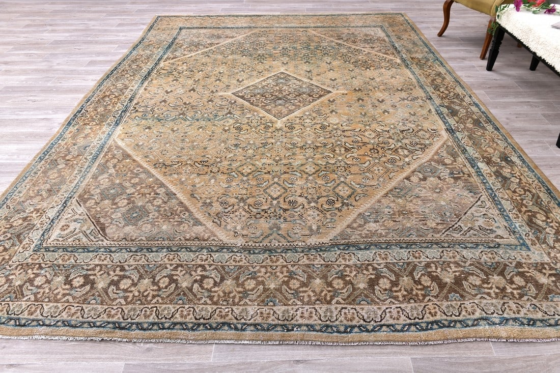 9'5'' x 12'7'' Unique Handmade Vintage Rug - 242722 - 3