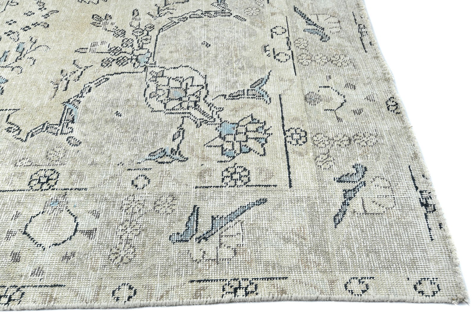 Antique Floral Traditional 6'5X9'2 Distressed Vintage Oriental Rug - 8