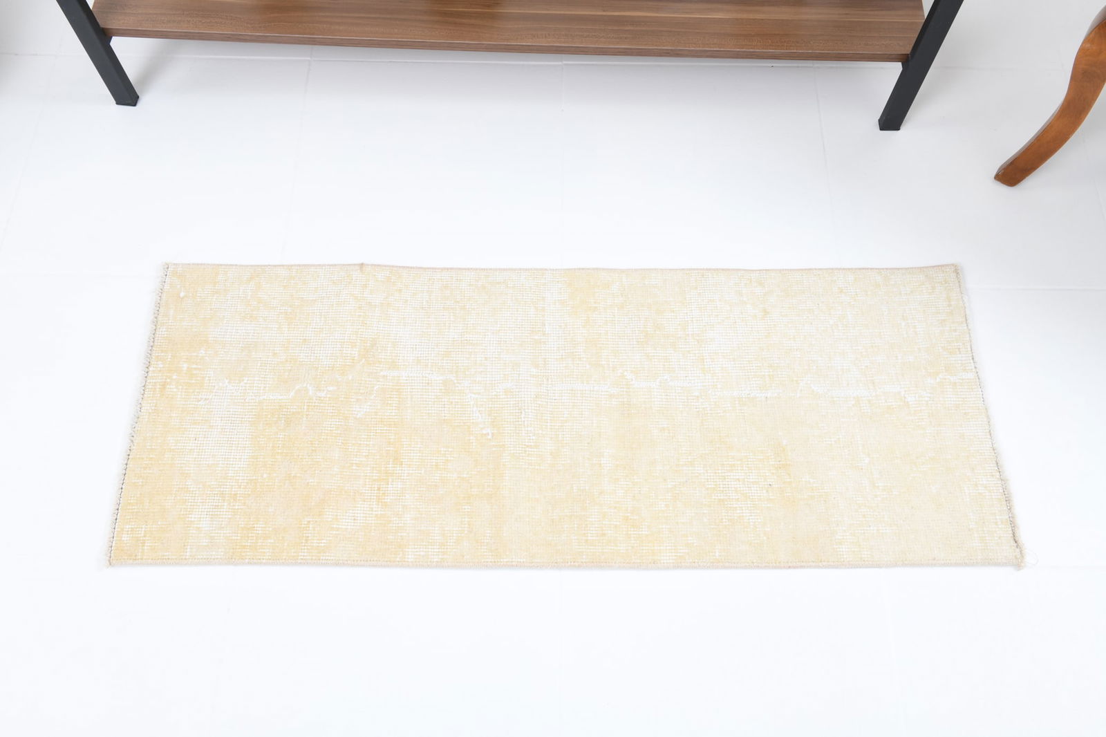 1'4'' x 3'8'' Handmade Vintage Wool Rug - 7276 - 3