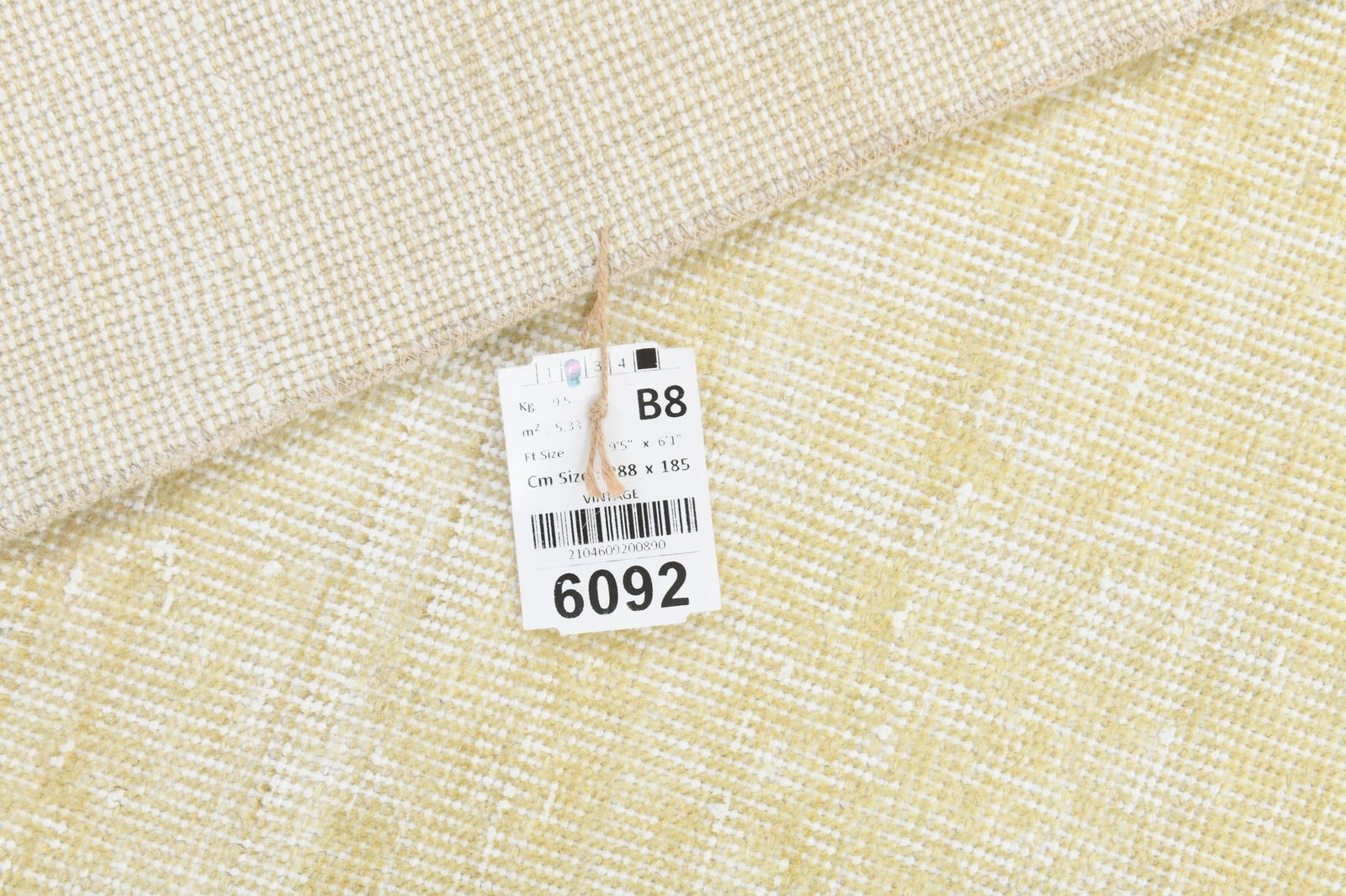 6'0'' x 9'5'' Handmade Vintage Wool Rug - 6092 - 20