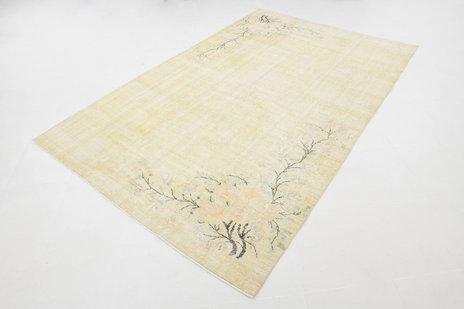 6'0'' x 9'5'' Handmade Vintage Wool Rug - 6092 - 4