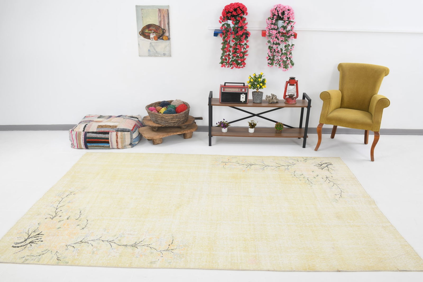 6'0'' x 9'5'' Handmade Vintage Wool Rug - 6092 - 5