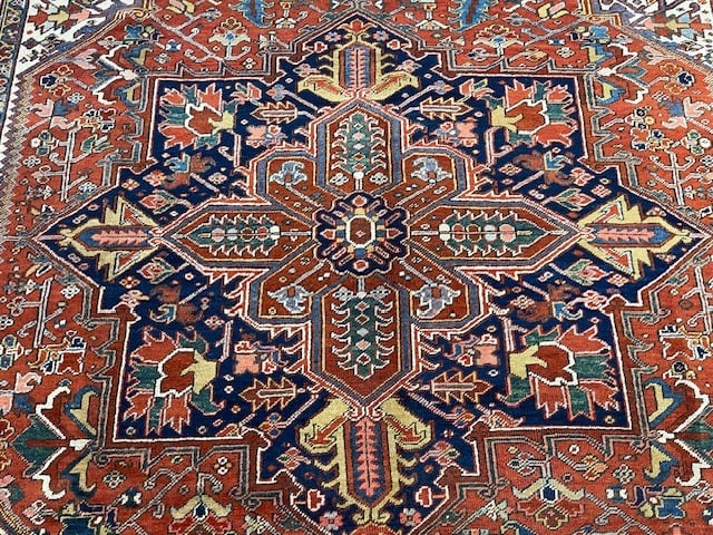 Antique Persian Heriz Rug-5186 - 6