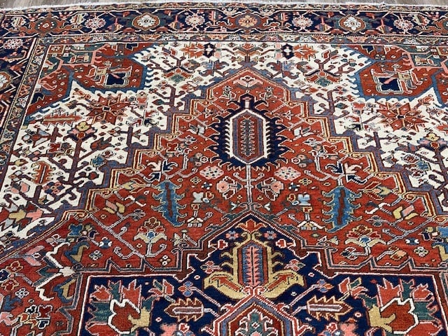 Antique Persian Heriz Rug-5186 - 7