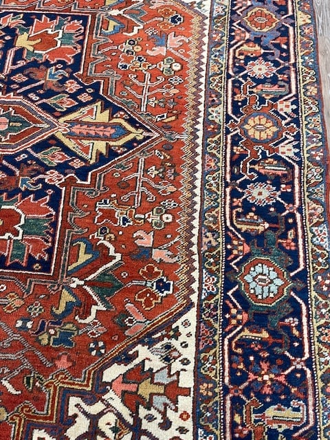 Antique Persian Heriz Rug-5186 - 8