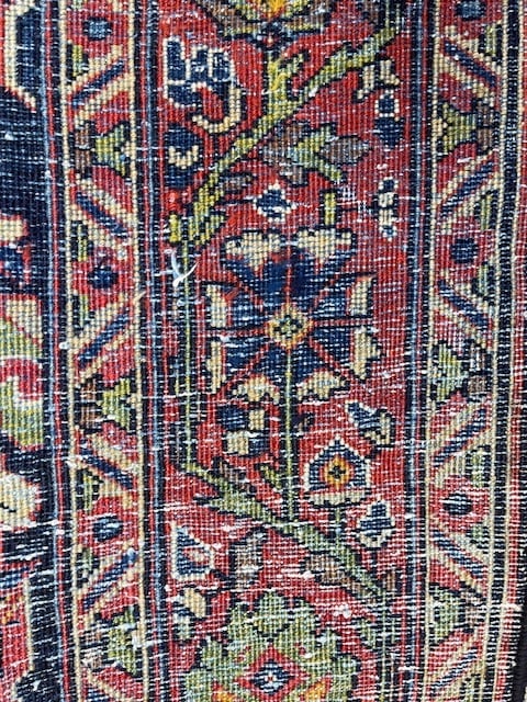 Antique Gallery size Blue Sarouk Rug-5181 - 9