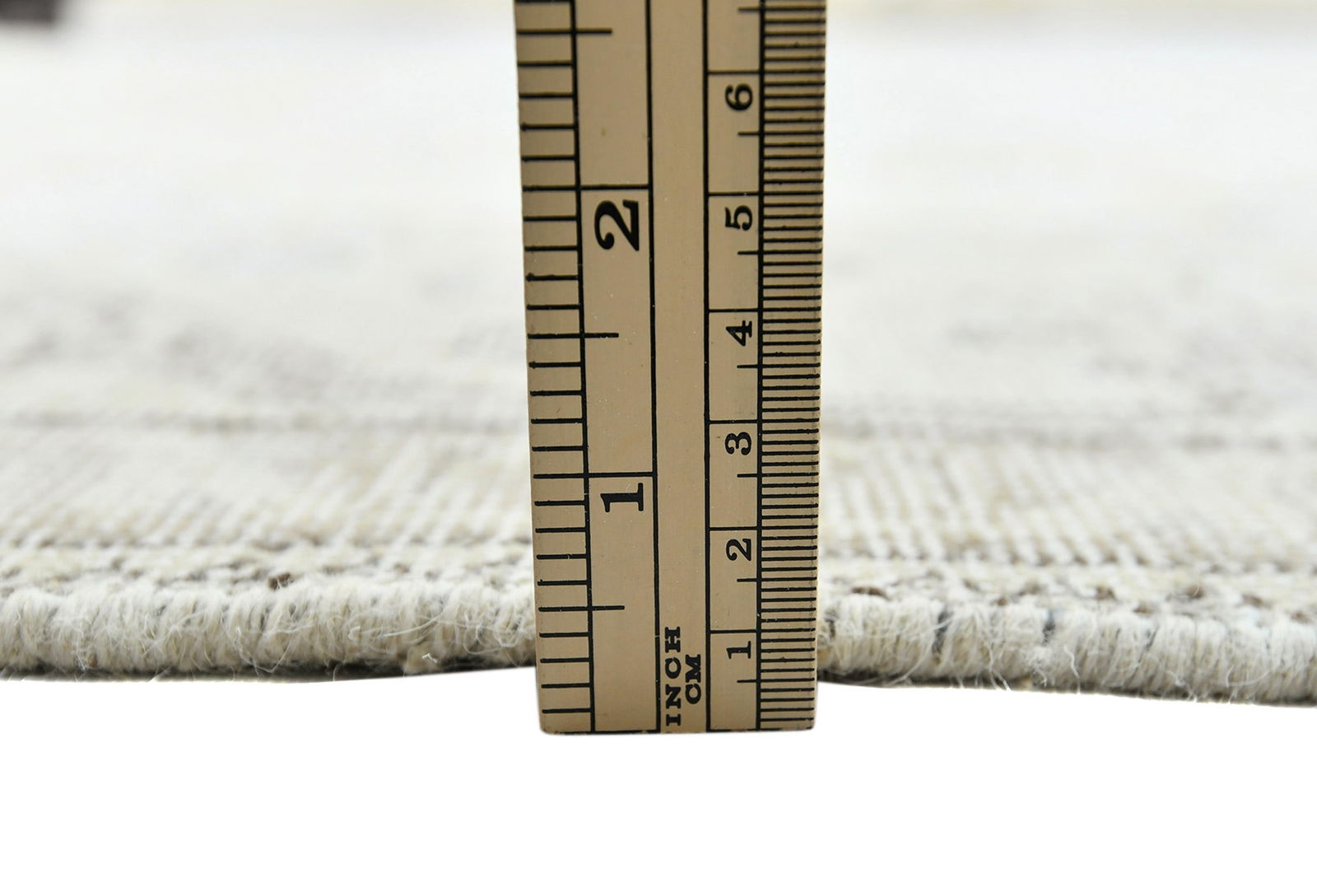 Antique Muted Beige Floral 6X9 Distressed Vintage Oriental Rug - 12