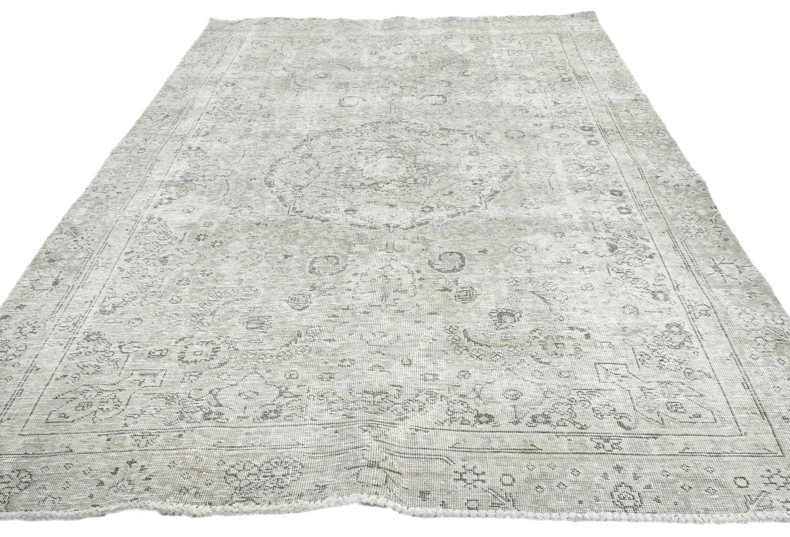 Antique Floral Traditional 6X8 Distressed Vintage Oriental Rug - 9