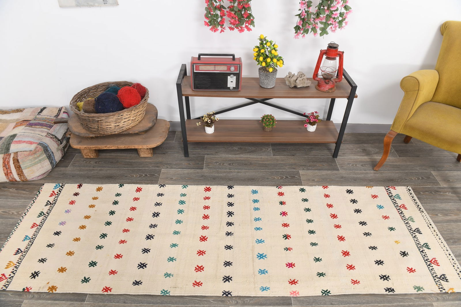 2'6'' x 8'3'' Turkish Vintage Hemp Rug - 1634 - 3