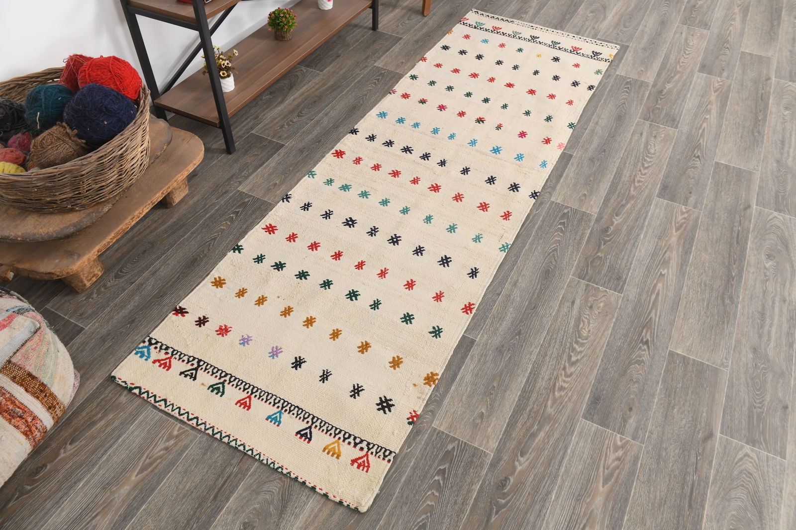 2'6'' x 8'3'' Turkish Vintage Hemp Rug - 1634 - 4