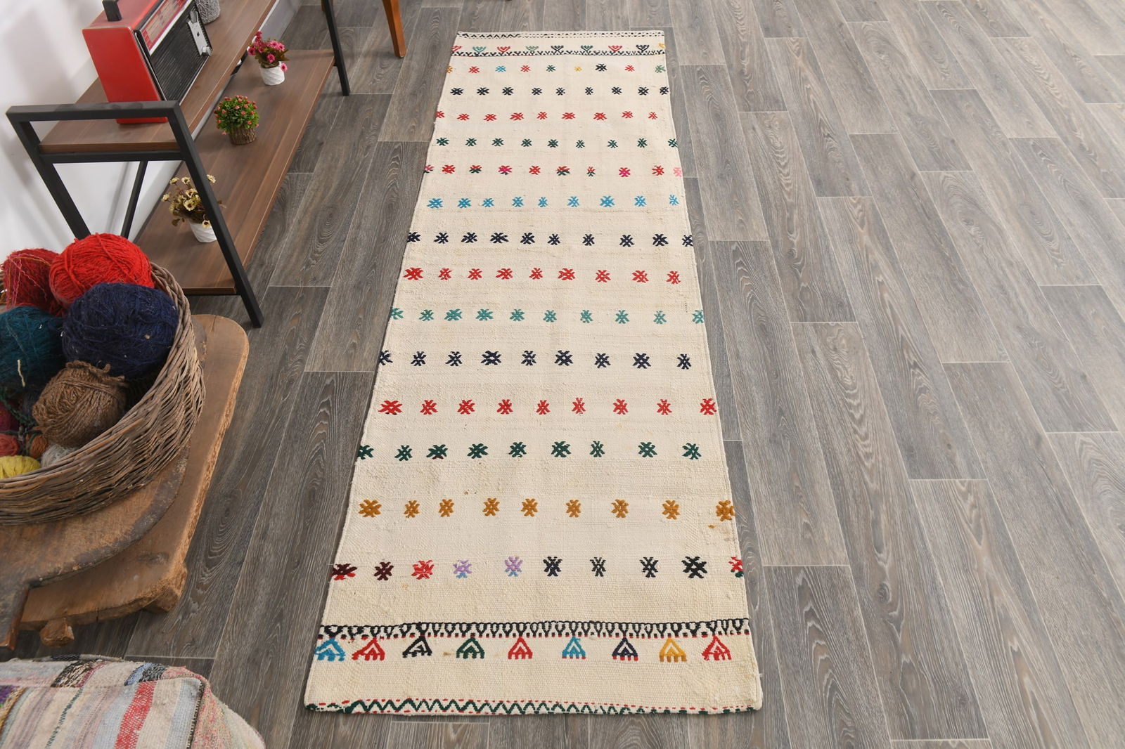 2'6'' x 8'3'' Turkish Vintage Hemp Rug - 1634 - 5