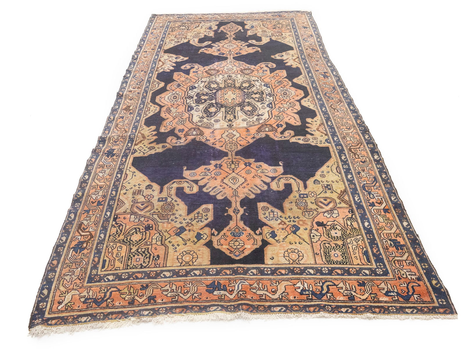 Antique Muted Tribal 5X11 Malayer Persian Rug - 3