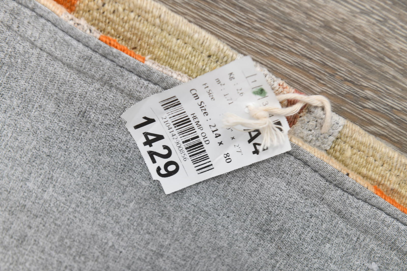 2'7'' x 7'0'' Turkish Vintage Hemp Rug - 1429 - 17