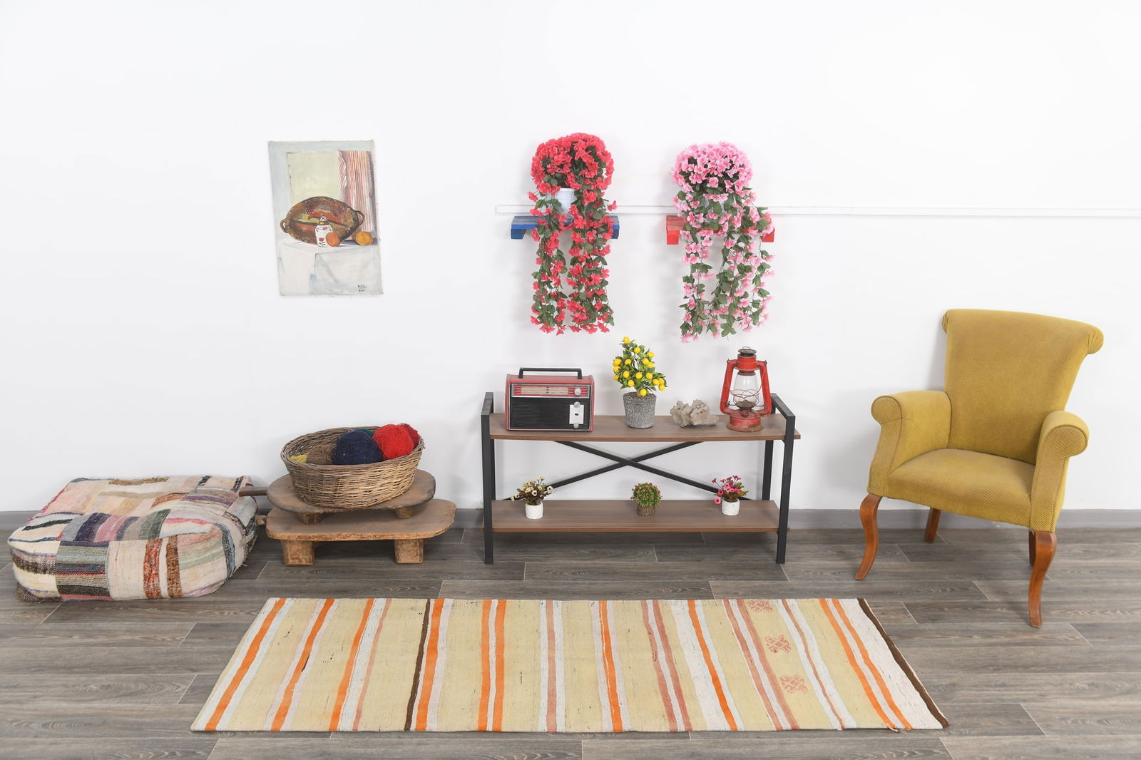 2'7'' x 7'0'' Turkish Vintage Hemp Rug - 1429 - 2