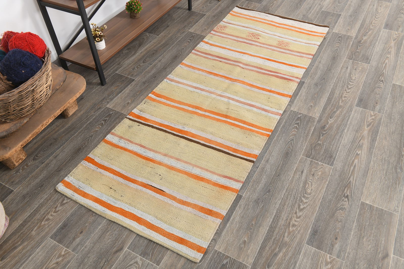 2'7'' x 7'0'' Turkish Vintage Hemp Rug - 1429 - 4