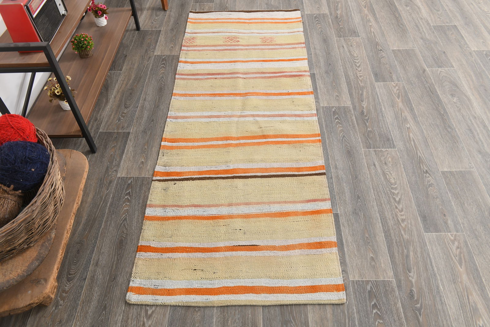 2'7'' x 7'0'' Turkish Vintage Hemp Rug - 1429 - 5