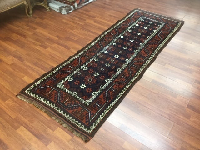 Antique Persian Baluch Runner-4844 - 3