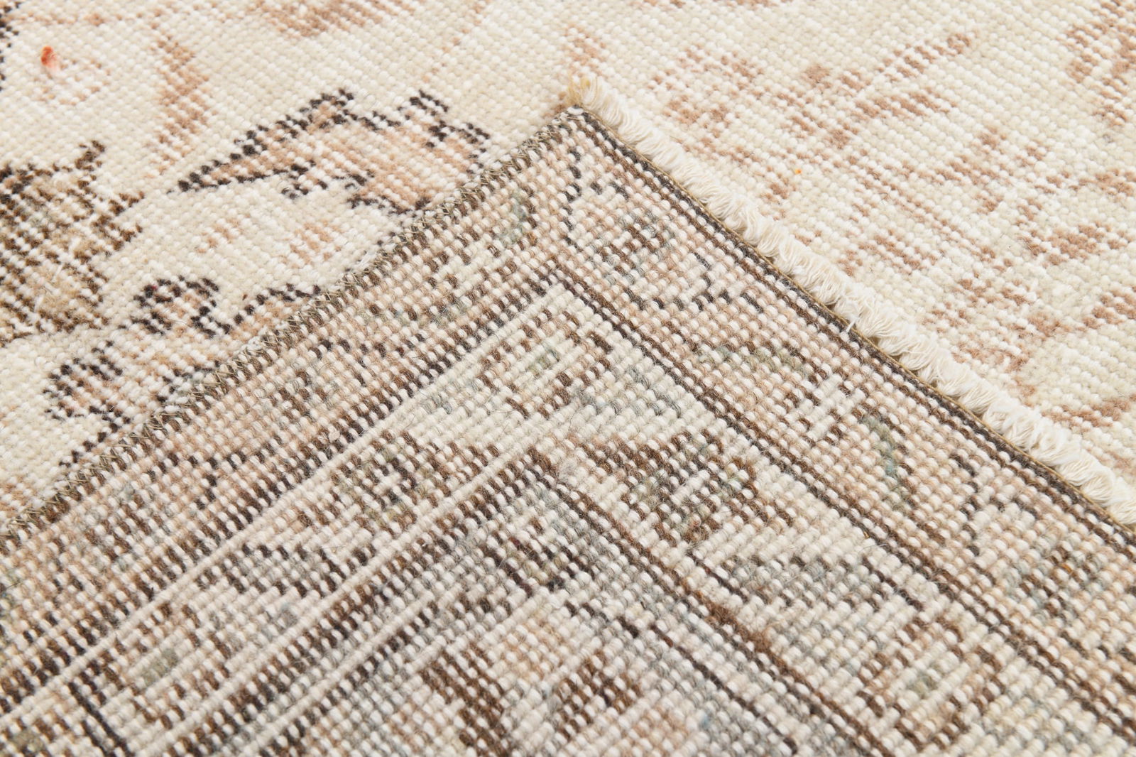 5'4'' x 8'9'' Handmade Vintage Wool Rug - 6383 - 15