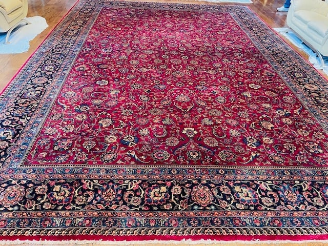 Antique Palace size Persian Mashad Rug-5174 (1 of 12)