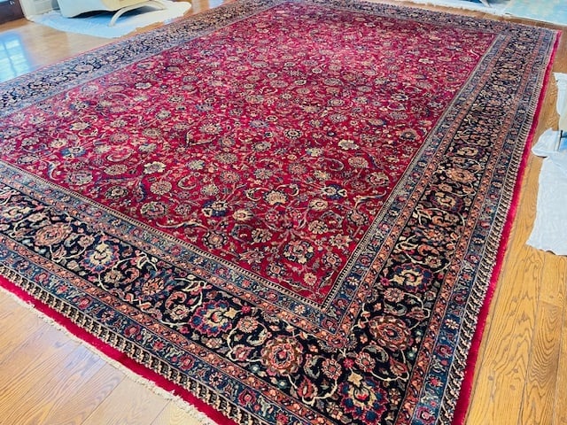 Antique Palace size Persian Mashad Rug-5174 - 3