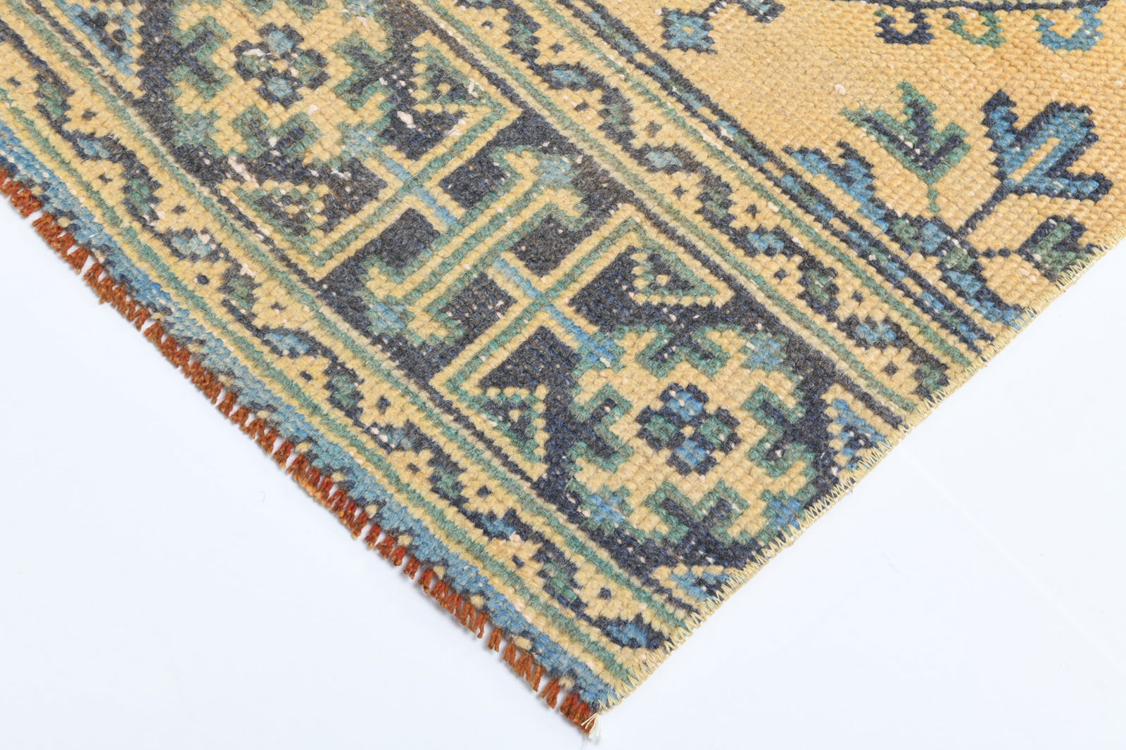2'4'' x 11'2'' Handmade Vintage Wool Rug - 18010 - 10