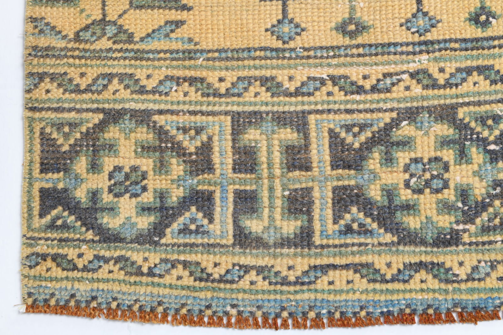 2'4'' x 11'2'' Handmade Vintage Wool Rug - 18010 - 11