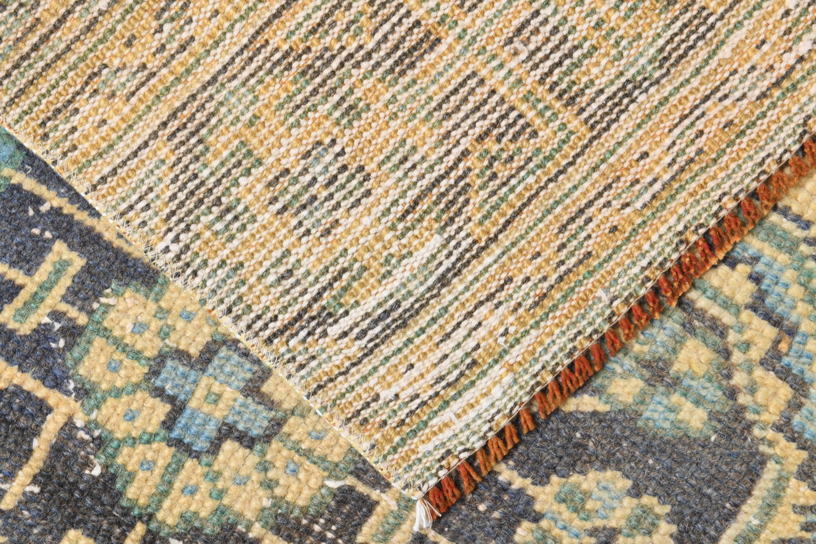 2'4'' x 11'2'' Handmade Vintage Wool Rug - 18010 - 14