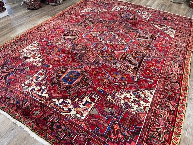 Vintage Persian Heriz Rug-4195 - 2
