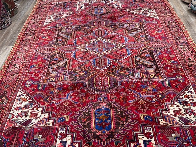 Vintage Persian Heriz Rug-4195 - 3