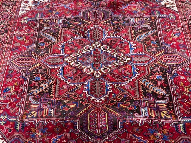 Vintage Persian Heriz Rug-4195 - 6