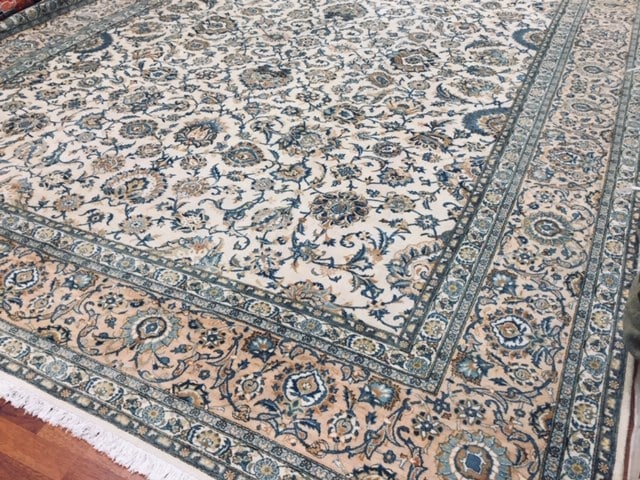 Vintage Persian kashan all over design-4671 - 2