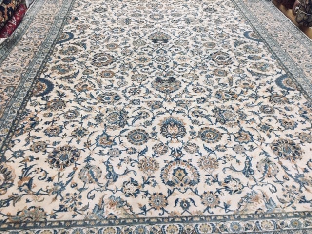 Vintage Persian kashan all over design-4671 - 3