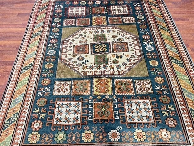Vintage Kazak Caucasian rug-5248 - 3