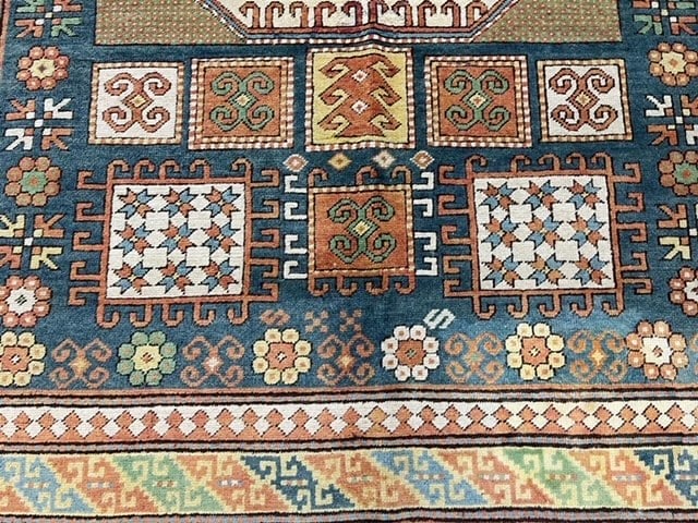 Vintage Kazak Caucasian rug-5248 - 6