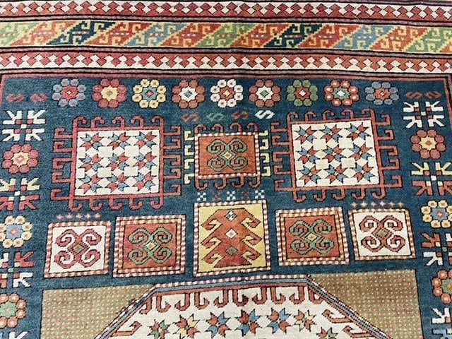 Vintage Kazak Caucasian rug-5248 - 8