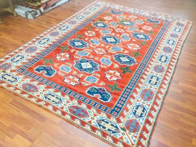Vintage Kazak Caucasian Rug - 3