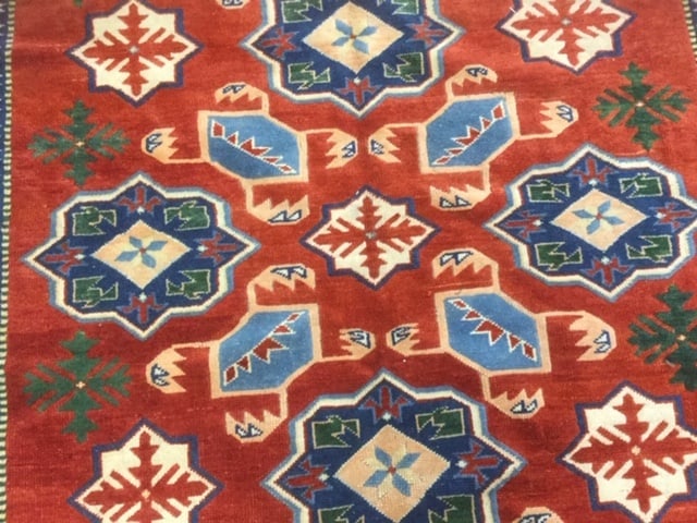 Vintage Kazak Caucasian Rug - 7