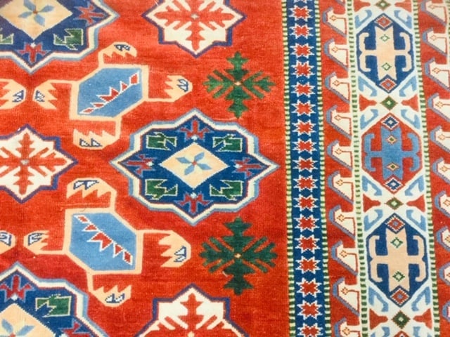 Vintage Kazak Caucasian Rug - 9