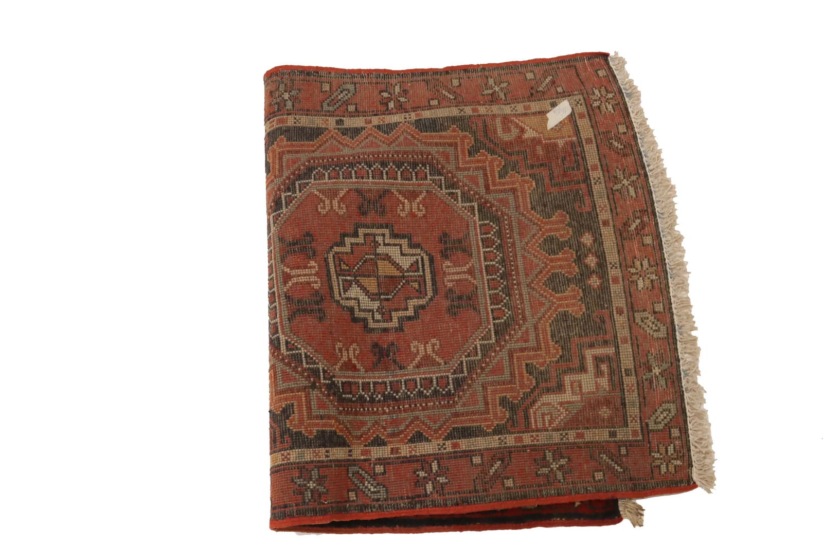 Vintage Tribal Orange 2'2X3'6 Karajeh Persian Rug - 10