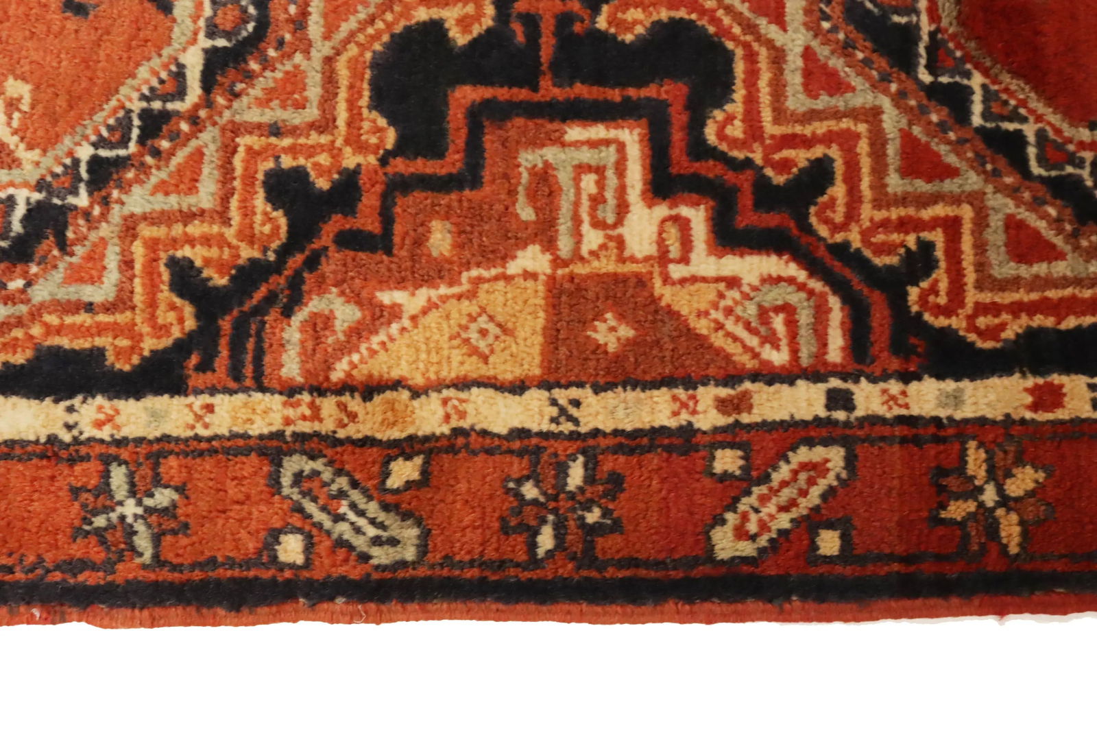 Vintage Tribal Orange 2'2X3'6 Karajeh Persian Rug - 8