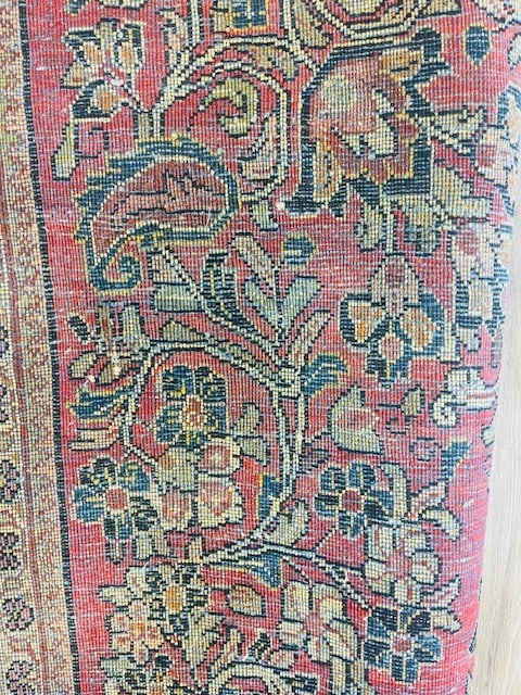 Antique Persian Large size Sarouk Rug-1129 - 9