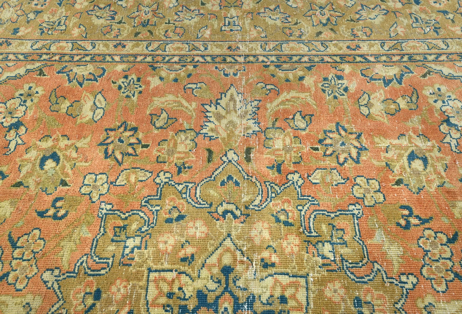 Semi Antique Floral Traditional 6X9 Distressed Vintage Oriental Rug - 7