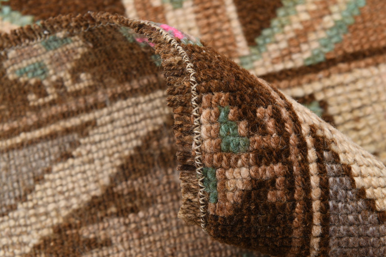 1'1'' x 2'10'' Unique Handmade Vintage Rug - 19474 - 16