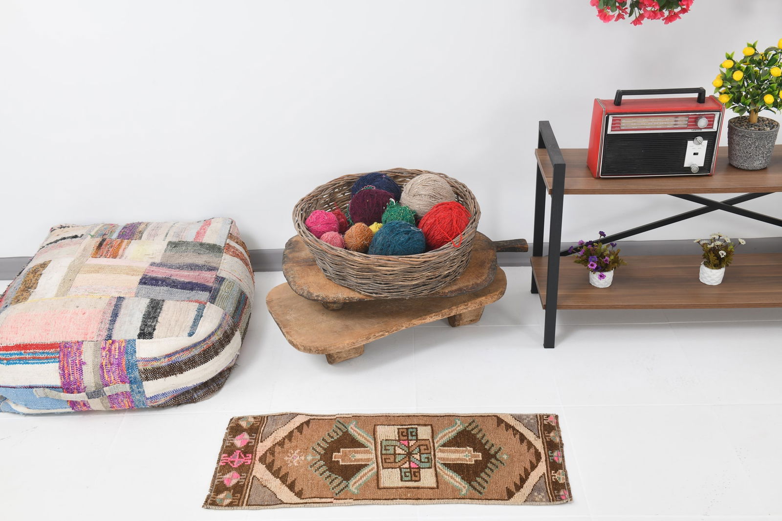 1'1'' x 2'10'' Unique Handmade Vintage Rug - 19474 - 5