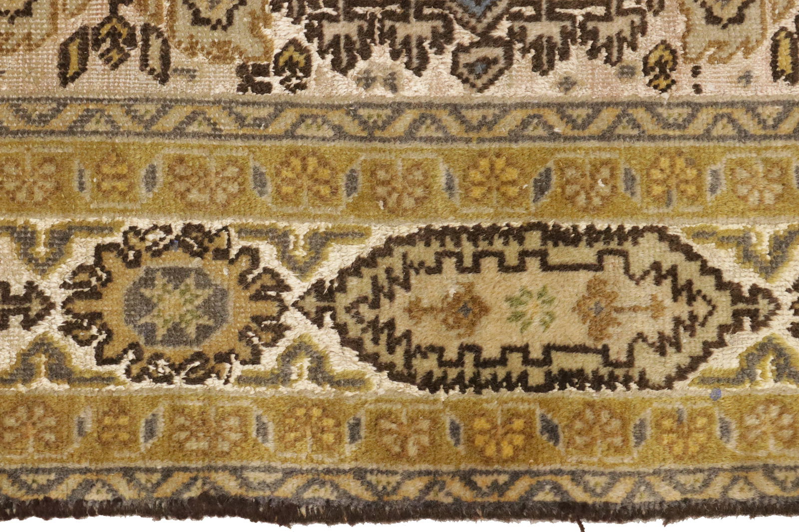 Cream Floral 4X6 Semi Antique Vintage Oriental Persian Rug - 10